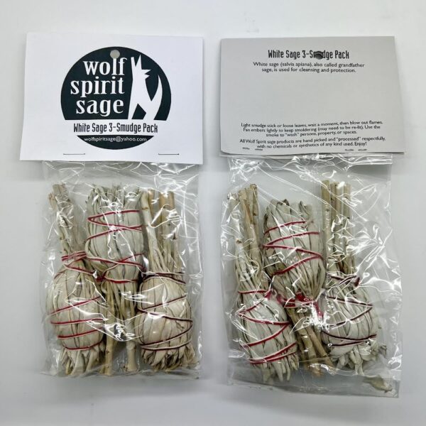 Mini 4" Sage Torch Smudge 3-Pack - Image 2