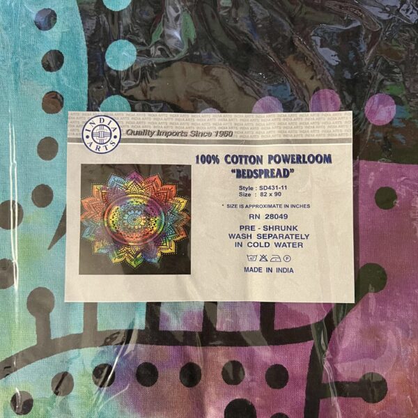 Tye Dye Mandala Tapestry 82" x 90"