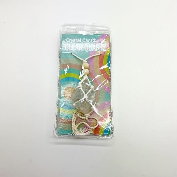 Quartz Crystal Woven Macrame Hanging Charm