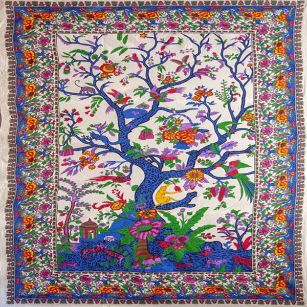 Powerloom Vertical Tree of Life Tapestry 88" x 104" - Image 2
