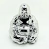 Metallic Silver Ceramic Buddha